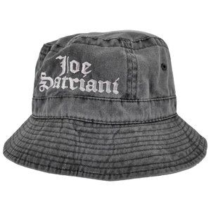 Joe Satriani Mens Joe Satriani 2008 Tour Gray Denim Bucket Hat Rare New Large